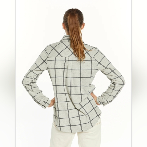 Gray Plaid Button-Up Shirt - Picture 3 of 7